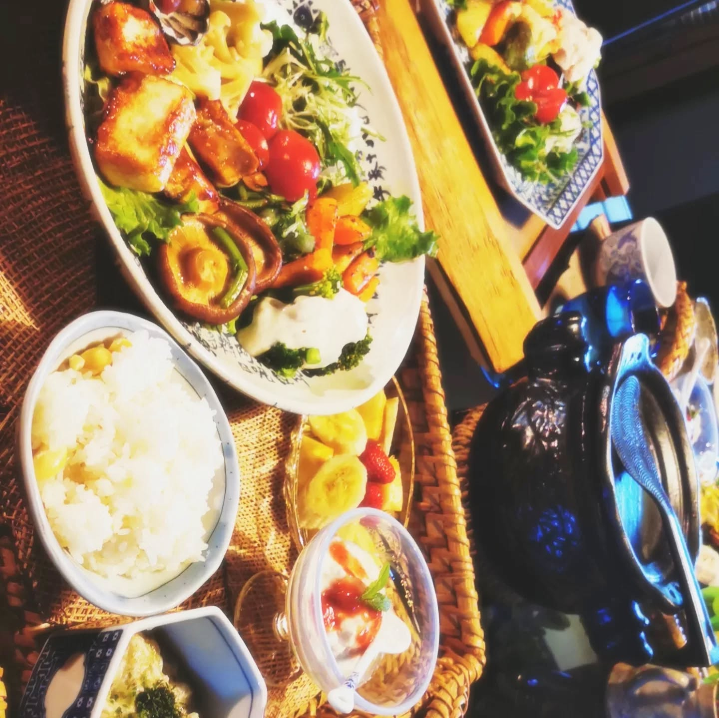 朝食を作らせてもらっている。